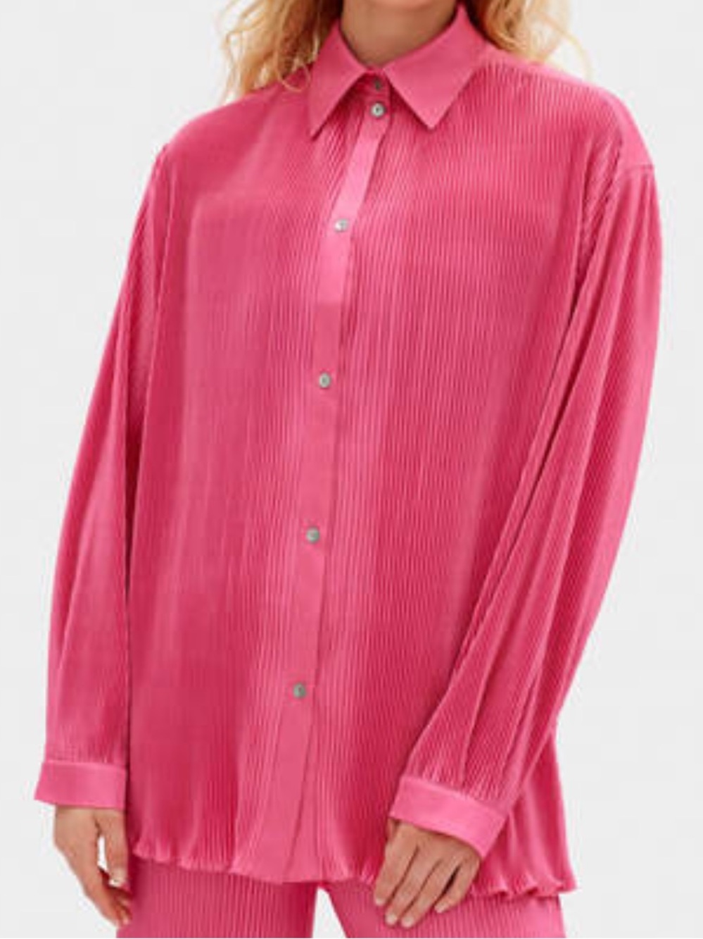 Sleeper Origami Pink Pleated Pajama Top